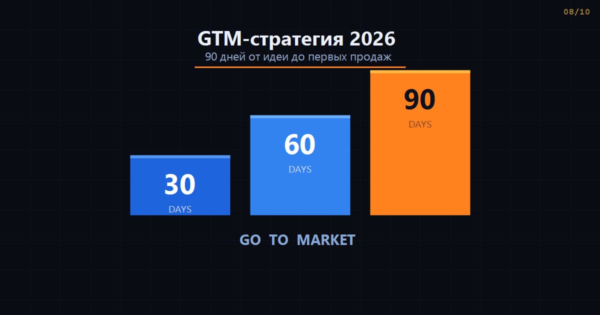 GTM-стратегия 2026: как вывести продукт на рынок за 90 дней без слива бюджета
