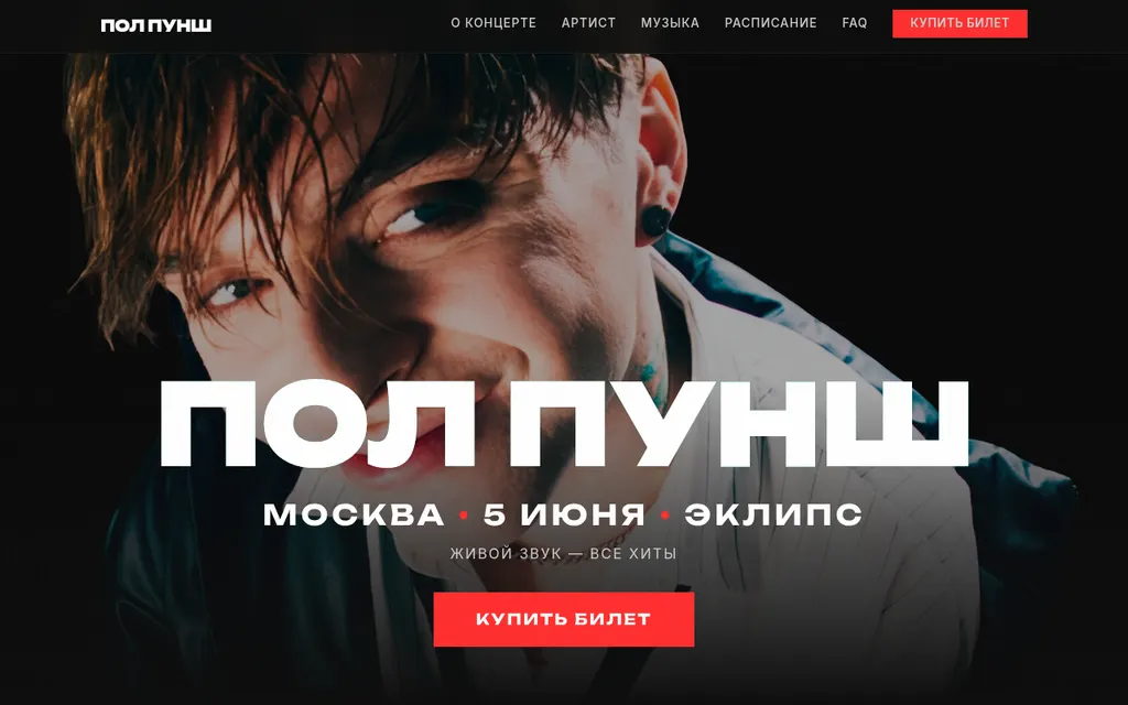 Скриншот сайта Пол Пунш